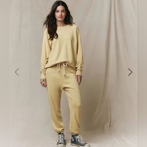 The Great Stadium Sweat Pant New Cream Yellow Size 0